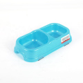 Double Plastic Bowls Puppy Food Cups Dog Bowl